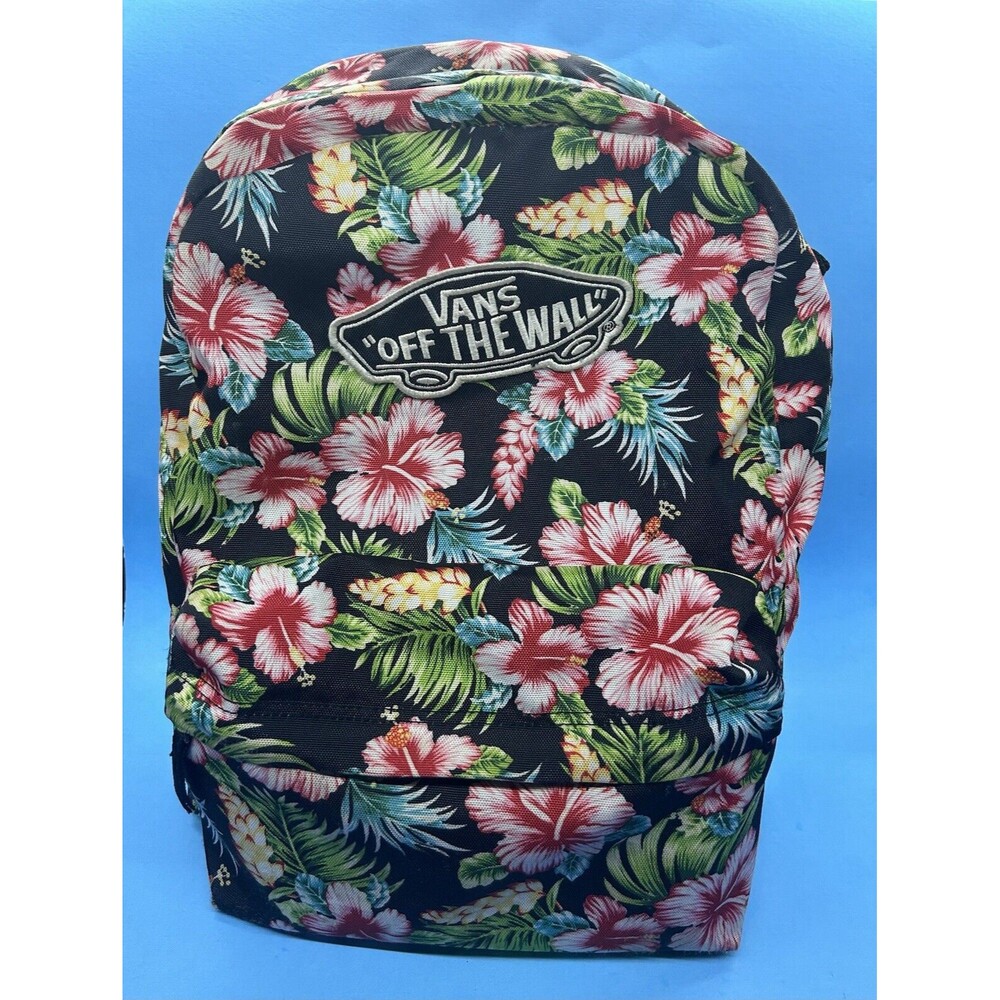 VANS “Off the Wall” Backpack Hawaiian Hibiscus Black Floral